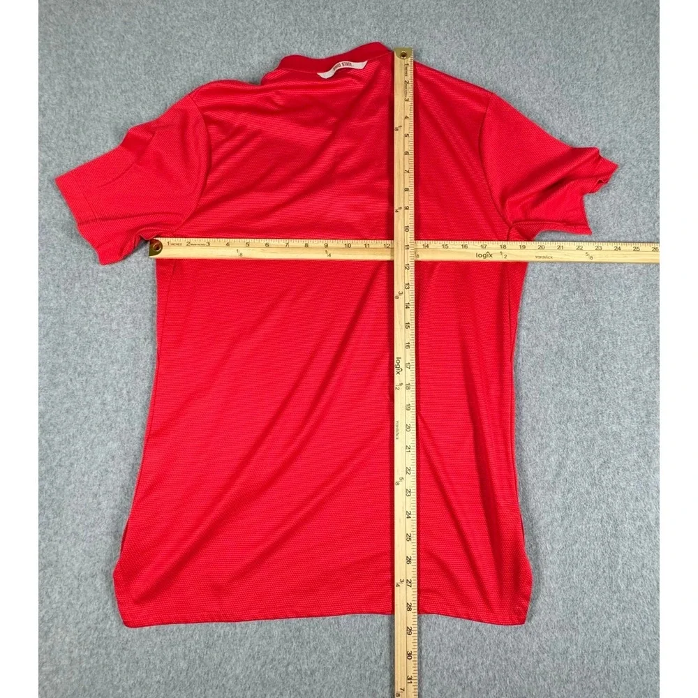 Ohio State Buckeyes Polo Shirt Mens S Red Blade‎ Collar Nike Dri Fit Golf Henley
